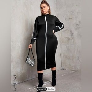 Black Single Stripe Dress